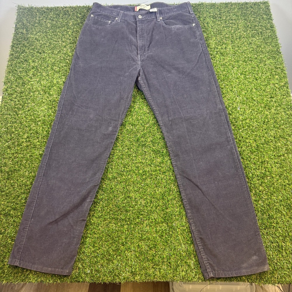 Levis 505 Regular Fit Corduroy Pants Mens 40x34 Gray Straight Leg Cords